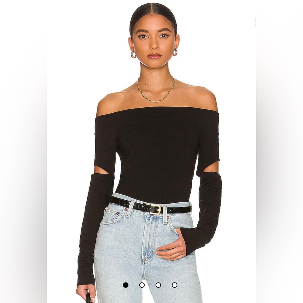 Agolde Black Off-Shoulder Top